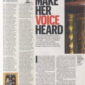 Make Her Voice Heard – The Sunday Times June 10, 2018